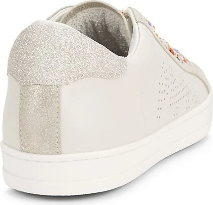 John Glitter Laces Perforated Leather Low-Top Sneakers - Image 3