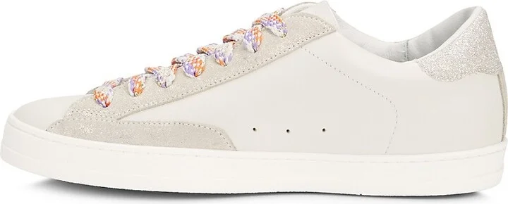 John Glitter Laces Perforated Leather Low-Top Sneakers - Image 4