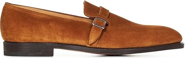 John Lobb Buckle-Detailed Almond Toe Loafers