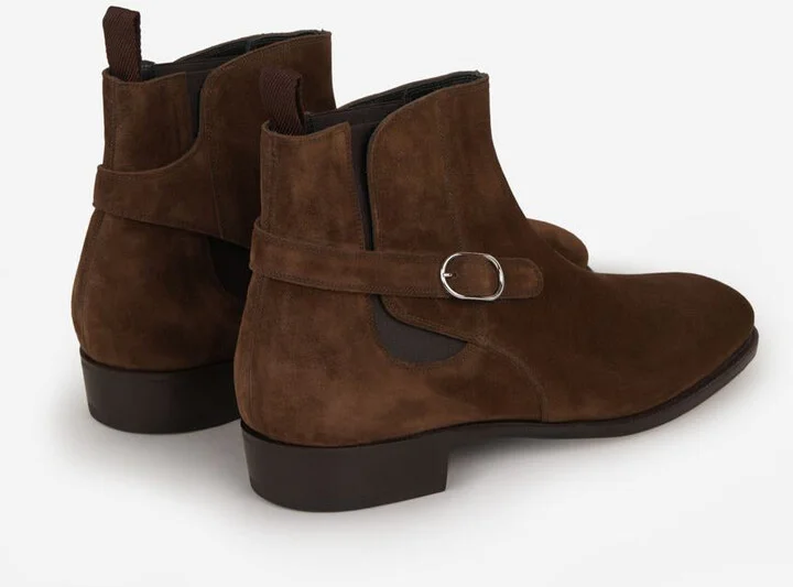 John Lobb Buckle Suede Boots - Image 3