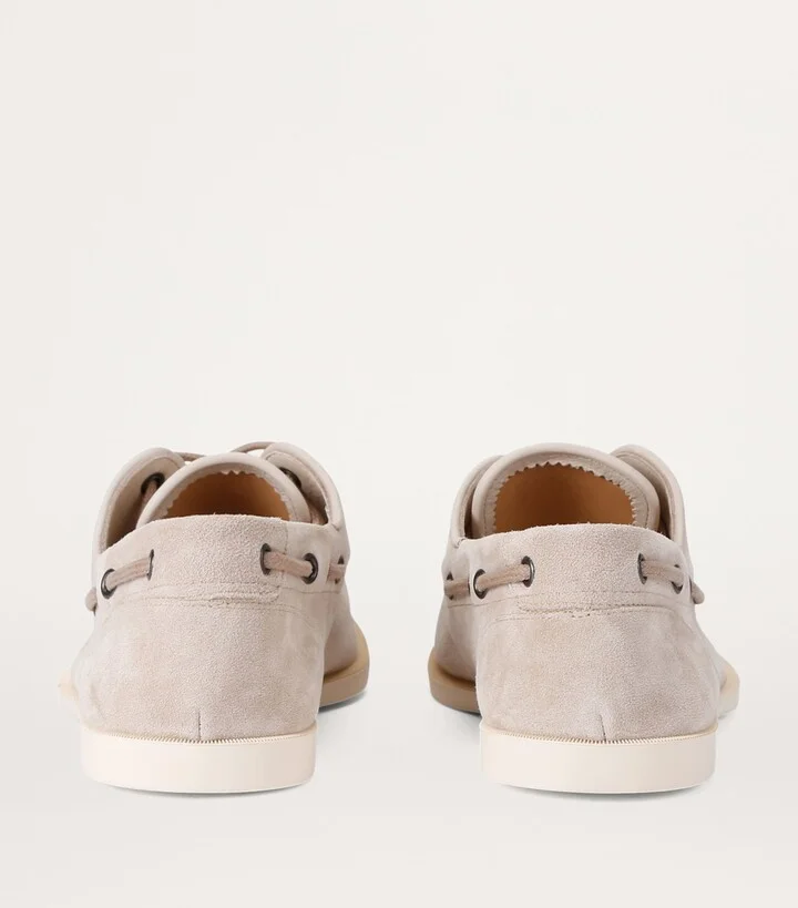 John Lobb Leather Foil Boat Shoes - Image 2