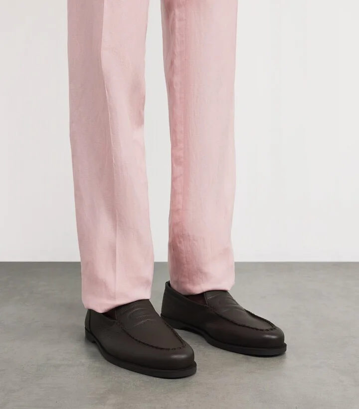 John Lobb Leather Pace Loafers - Image 2