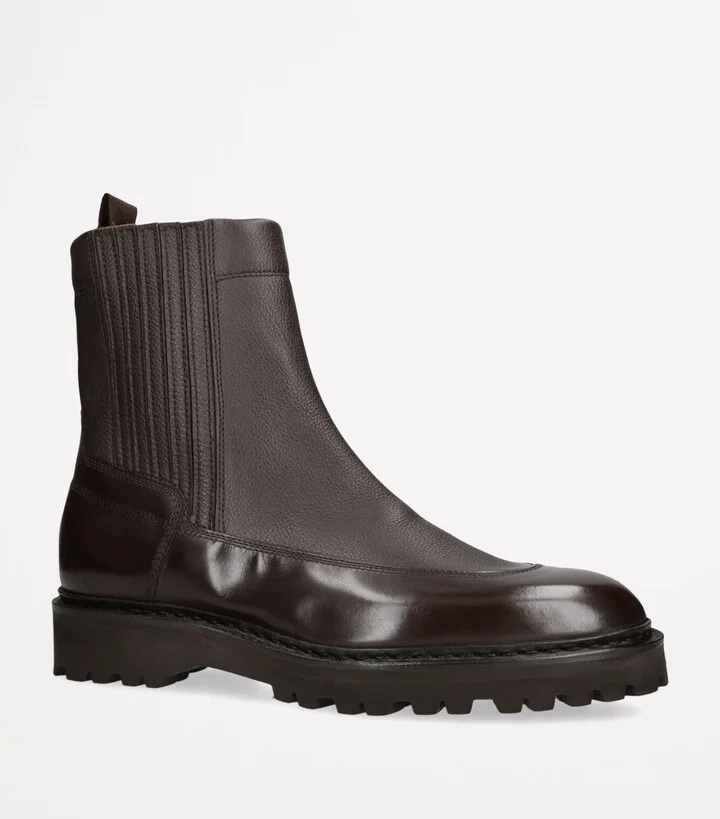 John Lobb Leather Ridge Ankle Boots - Image 3
