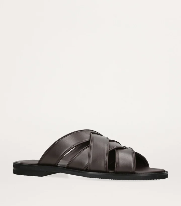 John Lobb Leather Salt Sandals - Image 3