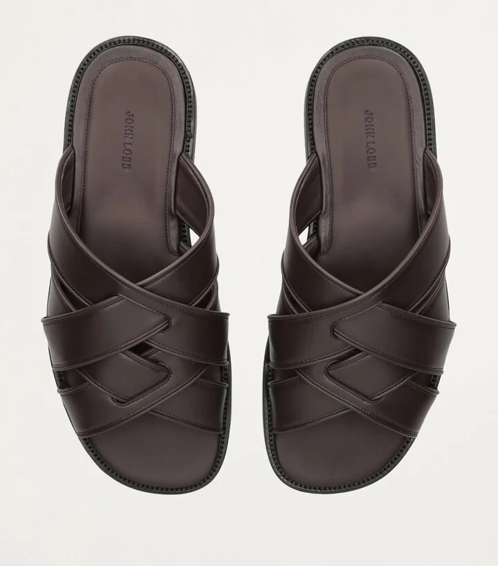 John Lobb Leather Salt Sandals - Image 4