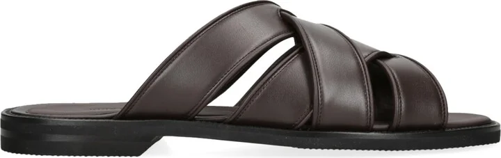 John Lobb Leather Salt Sandals