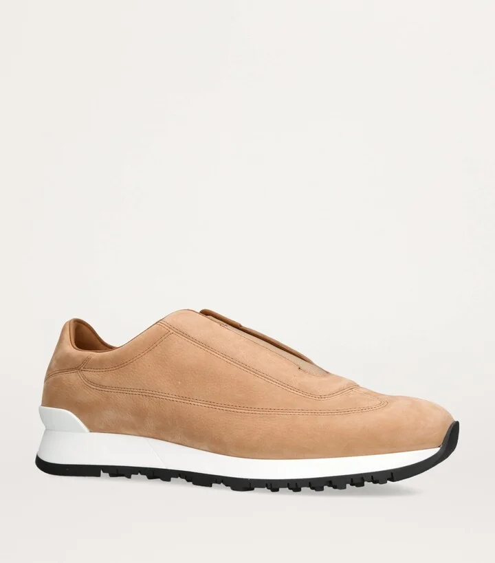 John Lobb Nubuck Leather Lift Slip-On Sneakers - Image 3