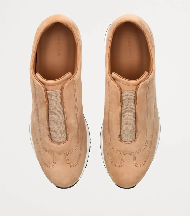 John Lobb Nubuck Leather Lift Slip-On Sneakers - Image 4