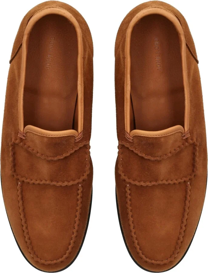 John Lobb Suede Bath Loafers - Image 4
