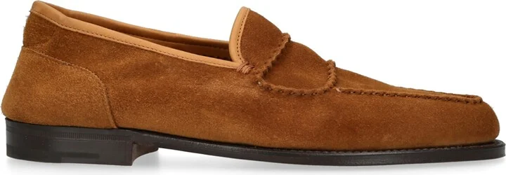John Lobb Suede Bath Loafers