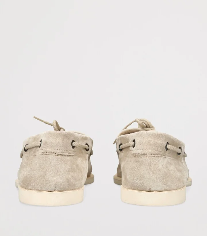 John Lobb Suede Foil Boat Shoes - Image 2