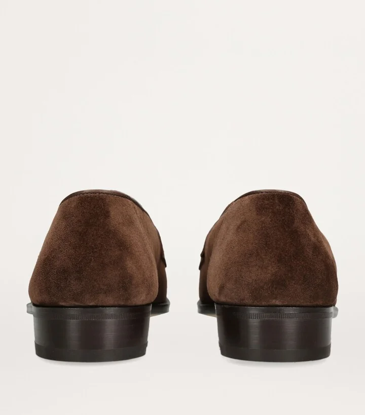 John Lobb Suede James Unlined Loafers - Image 2