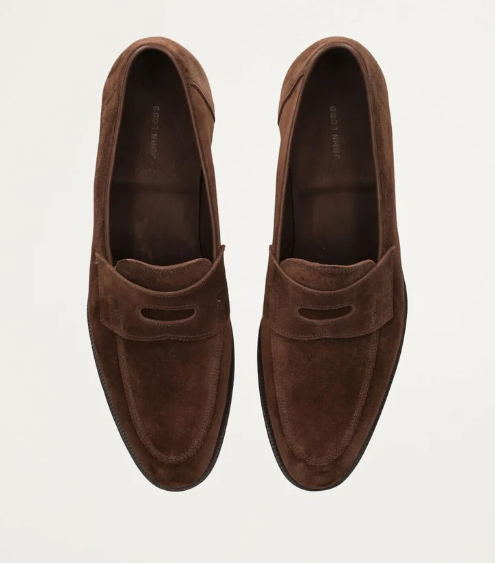 John Lobb Suede James Unlined Loafers - Image 4