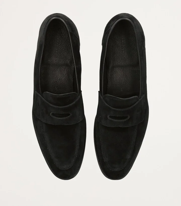 John Lobb Suede James Unlined Loafers - Image 4