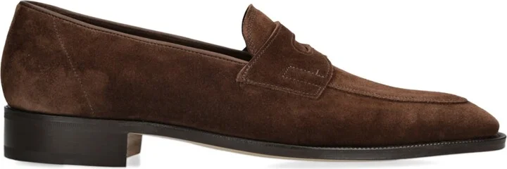 John Lobb Suede James Unlined Loafers