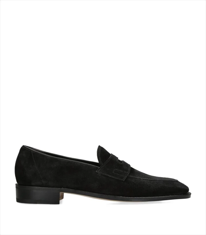 John Lobb Suede James Unlined Loafers