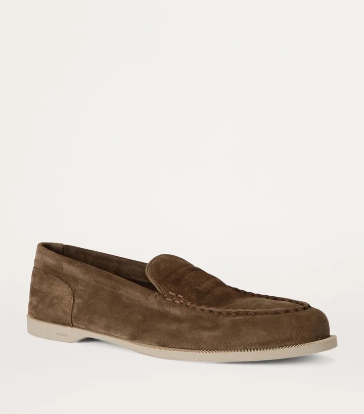 John Lobb Suede Pace Loafers - Image 3
