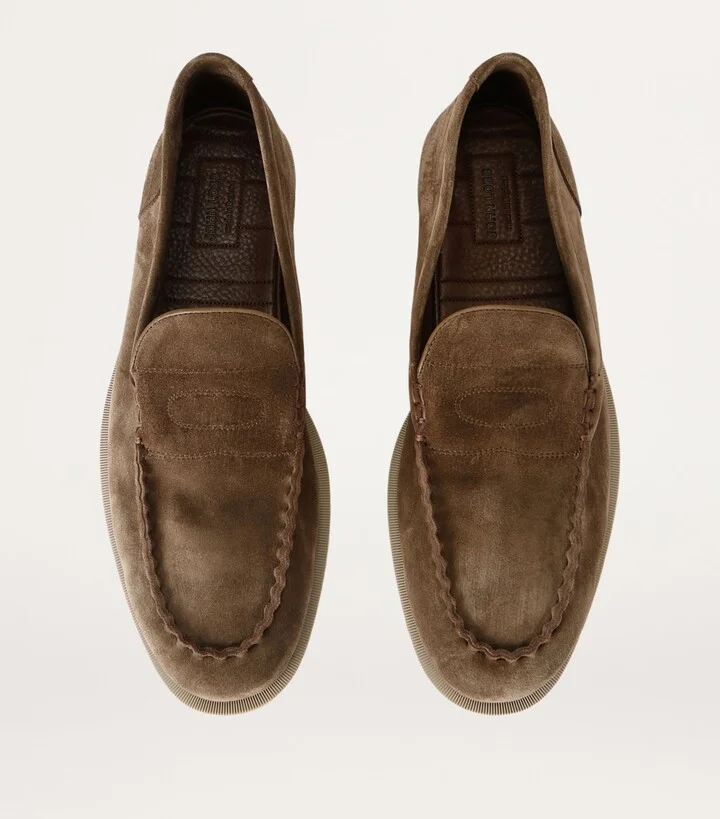 John Lobb Suede Pace Loafers - Image 4