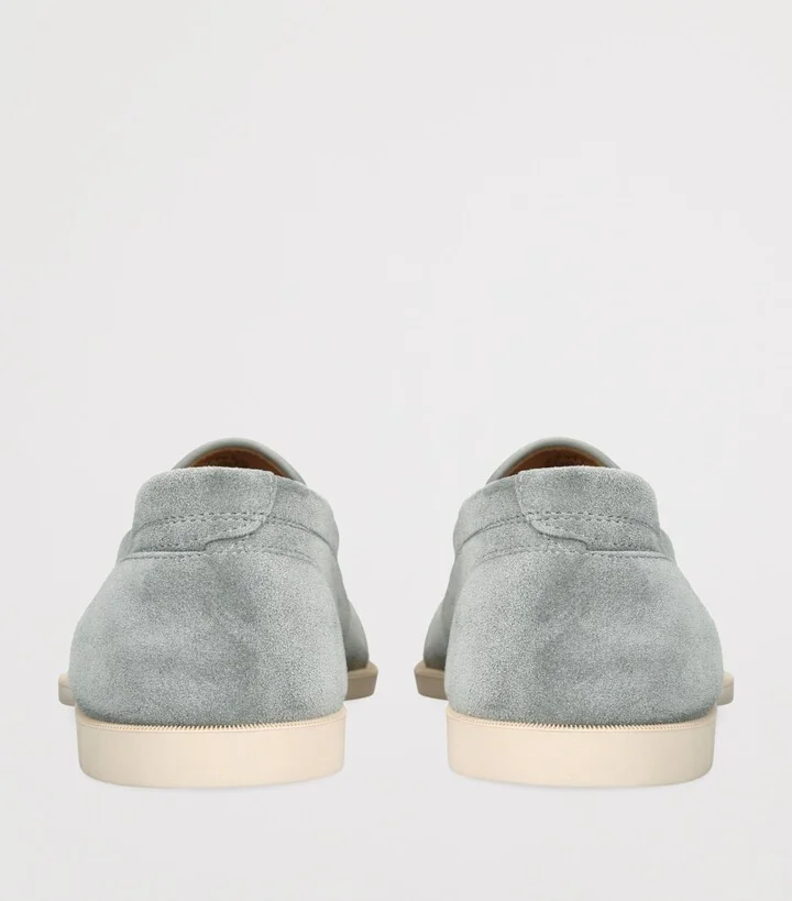 John Lobb Suede Pace Loafers - Image 2