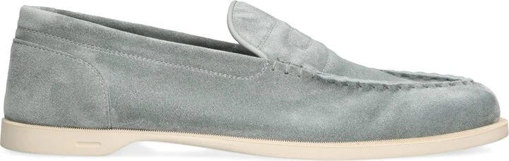 John Lobb Suede Pace Loafers