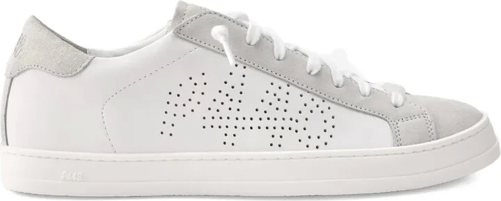 John perforated-logo leather sneakers