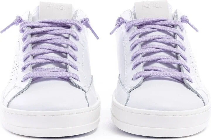 John White/ Purple Stripe Sneaker - Image 2