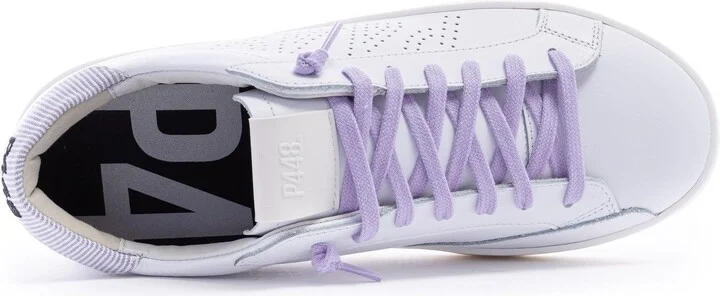 John White/ Purple Stripe Sneaker - Image 3
