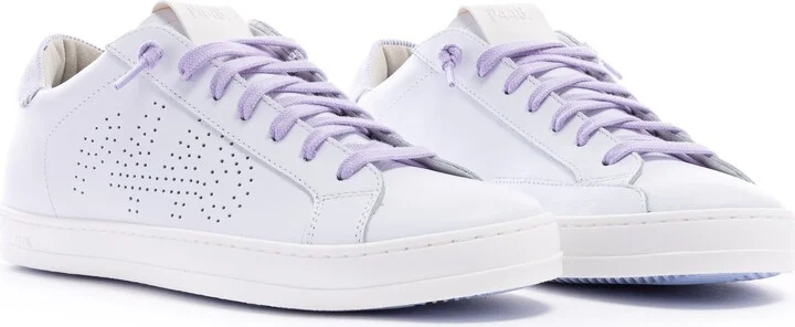 John White/ Purple Stripe Sneaker - Image 6