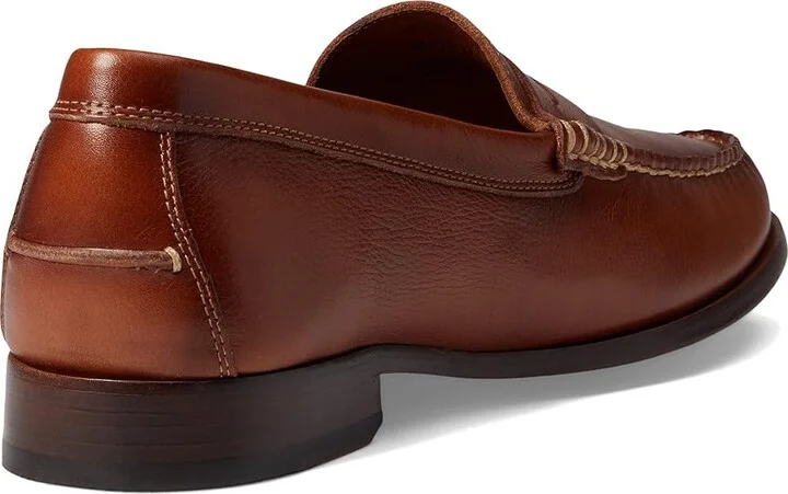johnnie-O Clubhouse Penny Loafer Men's Shoes Tan : 8 D - Medium, Leather - Image 4