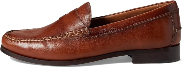 johnnie-O Clubhouse Penny Loafer Men's Shoes Tan : 8 D - Medium, Leather - Image 6