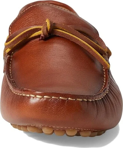 johnnie-O Leather Getaway Driver Men's Shoes Cognac : 8 D - Medium - Image 5