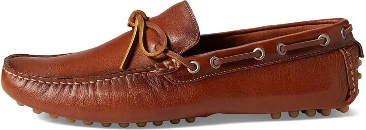 johnnie-O Leather Getaway Driver Men's Shoes Cognac : 8 D - Medium - Image 6