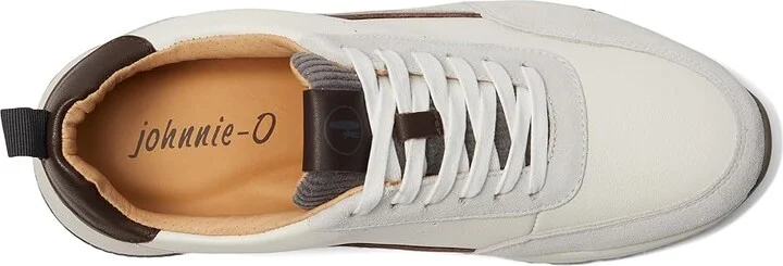 johnnie-O Prima Sneakers Men's Shoes White : 9.5 M, Leather/Rubber/Suede - Image 2