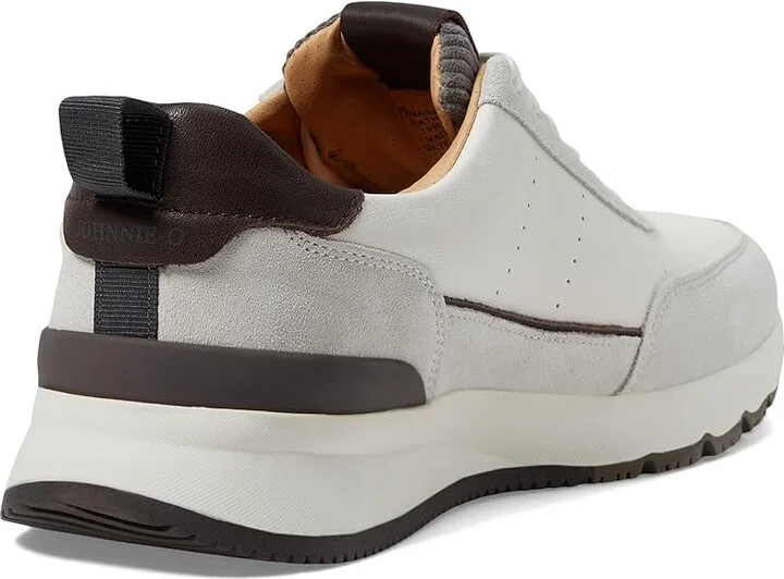 johnnie-O Prima Sneakers Men's Shoes White : 9.5 M, Leather/Rubber/Suede - Image 4