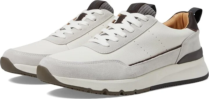 johnnie-O Prima Sneakers Men's Shoes White : 9.5 M, Leather/Rubber/Suede