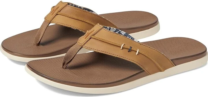 johnnie-O Starboard Sandal Men's Shoes Taupe : 8 D - Medium, Leather