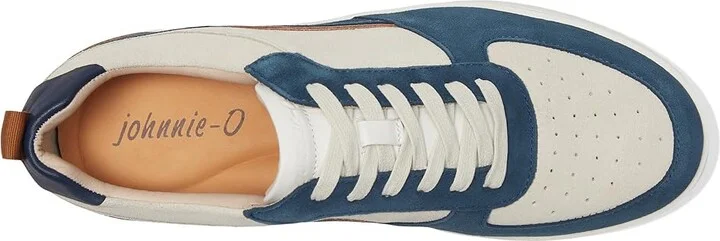 johnnie-O Topspin Court Men's Lace-up Boots Navy/White : 10 M, Leather - Image 2