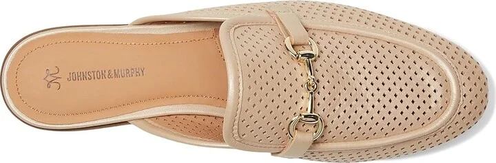 Johnston & Murphy Ali Perfed Bit Mule Women's Slippers Sand : 10 M, Leather/Rubber - Image 2