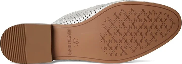 Johnston & Murphy Ali Perfed Bit Mule Women's Slippers White : 6 M, Leather/Rubber - Image 3