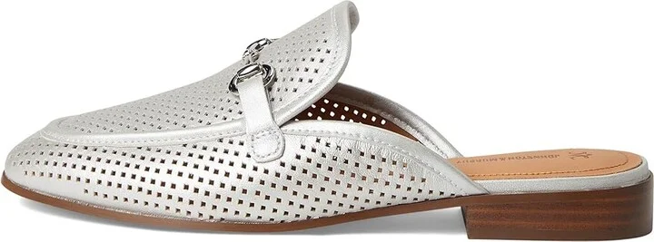 Johnston & Murphy Ali Perfed Bit Mule Women's Slippers White : 6 M, Leather/Rubber - Image 6