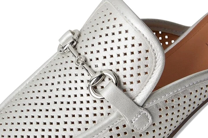 Johnston & Murphy Ali Perfed Bit Mule Women's Slippers White : 6 M, Leather/Rubber - Image 7