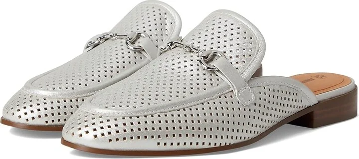 Johnston & Murphy Ali Perfed Bit Mule Women's Slippers White : 6 M, Leather/Rubber