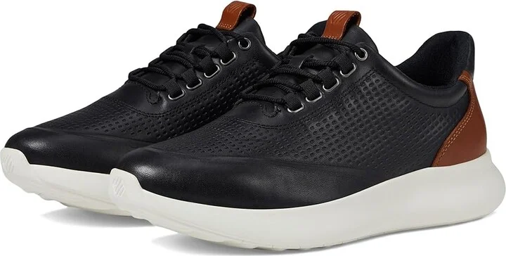 Johnston & Murphy Amherst 2.0 Embossed U-Throat Men's Shoes Black Full Grain : 11.5 W (EE), Leather
