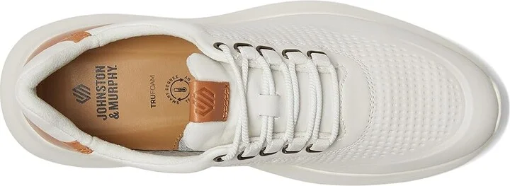 Johnston & Murphy Amherst 2.0 Embossed U-Throat Men's Shoes White Full Grain : 12 M (D), Leather - Image 2