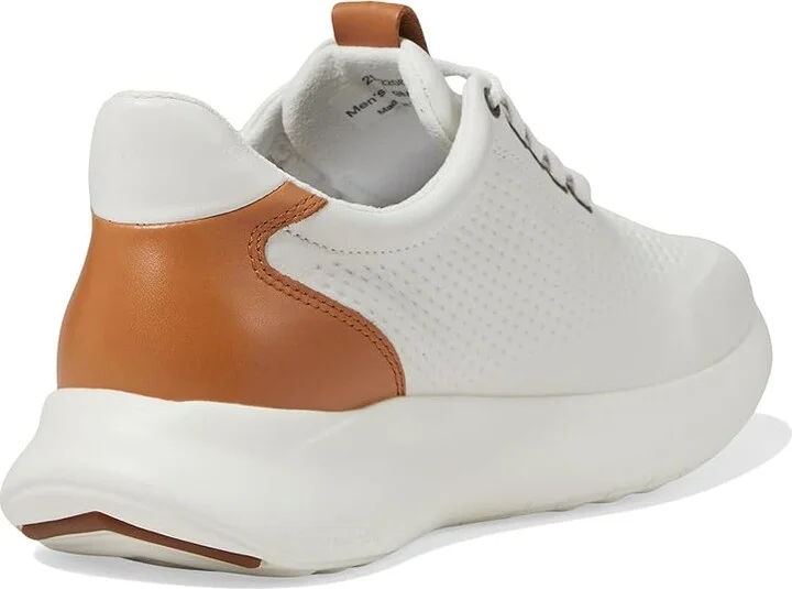 Johnston & Murphy Amherst 2.0 Embossed U-Throat Men's Shoes White Full Grain : 12 M (D), Leather - Image 4