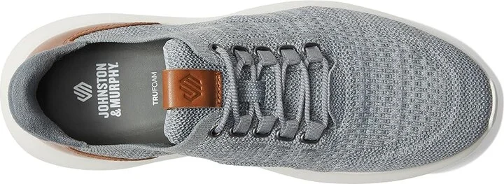 Johnston & Murphy Amherst 2.0 Knit Plain Toe Men's Shoes Gray Heathered Knit : 12 W (EE), Synthetic - Image 2