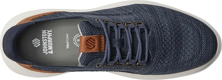 Johnston & Murphy Amherst 2.0 Knit Plain Toe Men's Shoes Navy Heathered Knit : 9.5 W (EE), Synthetic - Image 2