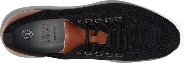 Johnston & Murphy Amherst Knit U Throat Men's Shoes Black Knit : 9 M (D), Textile/Leather - Image 2
