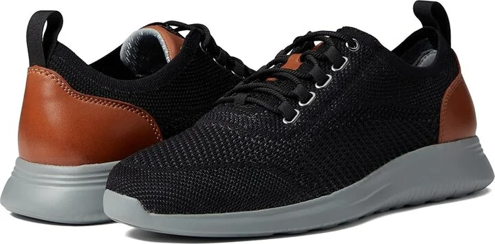 Johnston & Murphy Amherst Knit U Throat Men's Shoes Black Knit : 9 M (D), Textile/Leather