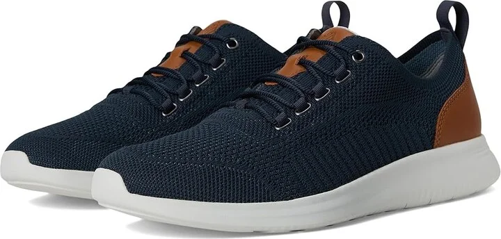 Johnston & Murphy Amherst Knit U Throat Men's Shoes Navy Knit : 8.5 M (D), Textile/Leather